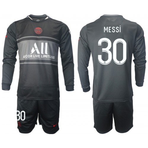 Paris Saint-Germain Lionel Messi 30 Dres Dječji Treći 2021/2022 Dugim Rukavima Paris Saint-Germain Lionel Messi 30 Dres Dječji Treći 2021/2022 Dugim Rukavima